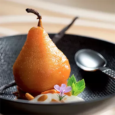 poire au vin dessert sucre